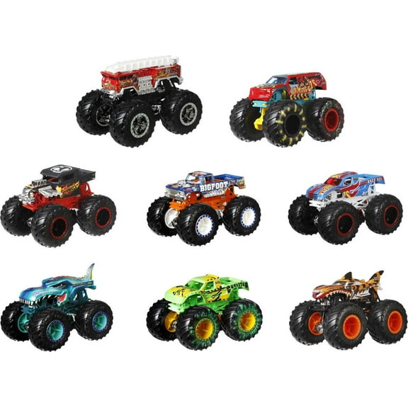 Hot Wheels Monster Trucks Live 8-Pack, Toy Trucks, Gift for Kids 3 Years & Up