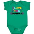 thumbnail image 3 of Inktastic I Love You Grandma with Flowers Girls Baby Bodysuit, 3 of 5