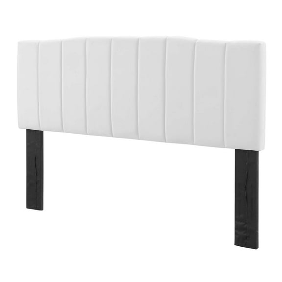 Tufted Headboard, Full Queen Size, Velvet, White, Modern Contemporary Urban Design, Bedroom Master Guest Suite