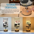 thumbnail image 3 of Touch Control Table Lamp with LED Bulb Bedside Lamp for Bedroom Living Room Black and White Chick, 3 of 8