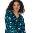 thumbnail image 2 of Aria Women’s Velour V-Neck Long Sleeve Top and Jogger Pajama Set, Sizes XS-4X, 2 of 6