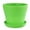 green, variant on Diceymbol Mini Plastic Flower Pots with Saucers 4-Inch Colorful Easy-Care Plant Planters for Home & Office Small Modern Decor with Drainage Holes