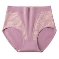 thumbnail image 3 of Swuxness Women's High Waist Breathable Briefs, Underwear for Women, Women's Breathable Comfortable High Waisted Briefs Panties for Ladies Purple, L, 3 of 5