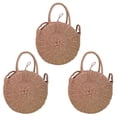 thumbnail image 1 of Bolso bandolera de paja para mujer, bolso de hombro tejido, bolso de playa redondo de verano y bolsos de mano, 1 of 5