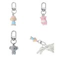 thumbnail image 2 of 3D Cartoon Dog Keychain Pendant Cute Animal Keyring Phone Charm Resin Phone Lanyard Bag Ornament for Women and Girls, 2 of 4