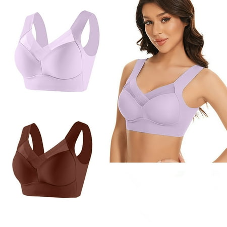 Front Closure Bras for Women Plus Size Front Close Sports Bras for Women Front Close Bra Wireless Bras for Women Lace Camisoles for Women for Under Womens Bras Clearance Under $5
