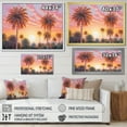 thumbnail image 4 of Designart "Radiant Sunset Among The Palm Trees V" Palms & Palm Trees Floater Framed Wall Art Prints, 4 of 5