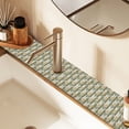 thumbnail image 2 of Yayeee Faucet Mat for Kitchen Sink 14.7" Diatomite Long Splash Guard Pad, Olive Green Flowers, 2 of 7