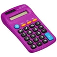 thumbnail image 1 of Calculadora de bolsillo pequeña Uxcell para oficina en casa, calculadora de mano con pantalla de 8 dígitos color púrpura, 1 of 7