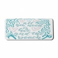 thumbnail image 1 of Saying Computer Mouse Pad, All You Need is Love and the Beach Message with Wavy Lines Pattern, Rectangle Non-Slip Rubber Mousepad X-Large, 35" x 15" Gaming Size, Baby Pink Pale Blue, by Ambesonne, 1 of 2