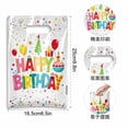 thumbnail image 2 of 120 Pieces Birthday Candy Bags Happy Birthday Goodie Bag Plastic Treat Bags Gift Wrap with Handles Favor Bags For Birthday Party Decoration Supplies (White), 2 of 5