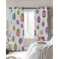thumbnail image 4 of Easter Eggs Blackout Curtains for Bedroom Living Room Darkening Curtains 90 Inch Spring Watercolor Bunny Daisy Red Truck Black Out Window Curtain Privacy Window Treatment Grommet Drapes 52"x90"x2, 4 of 9