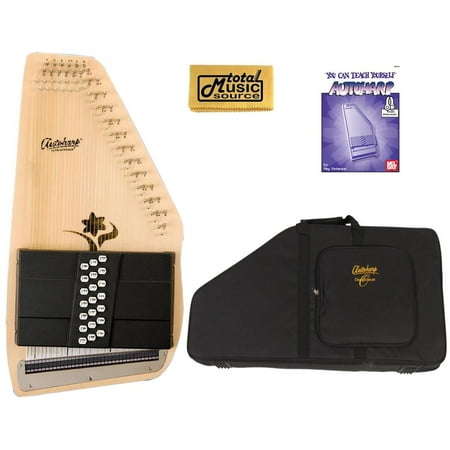 Oscar Schmidt 21 Chord Autoharp, Select Spruce, Flower Shaped Soundhole, OS45CE w/Soft Case, OS45CE AC448PACK