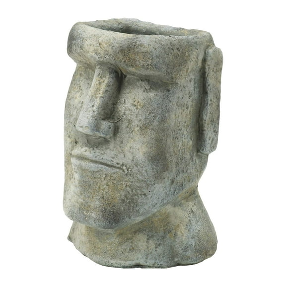 A&B Home Easter Island Statue Outdoor Planter - 9" - Gray Finish