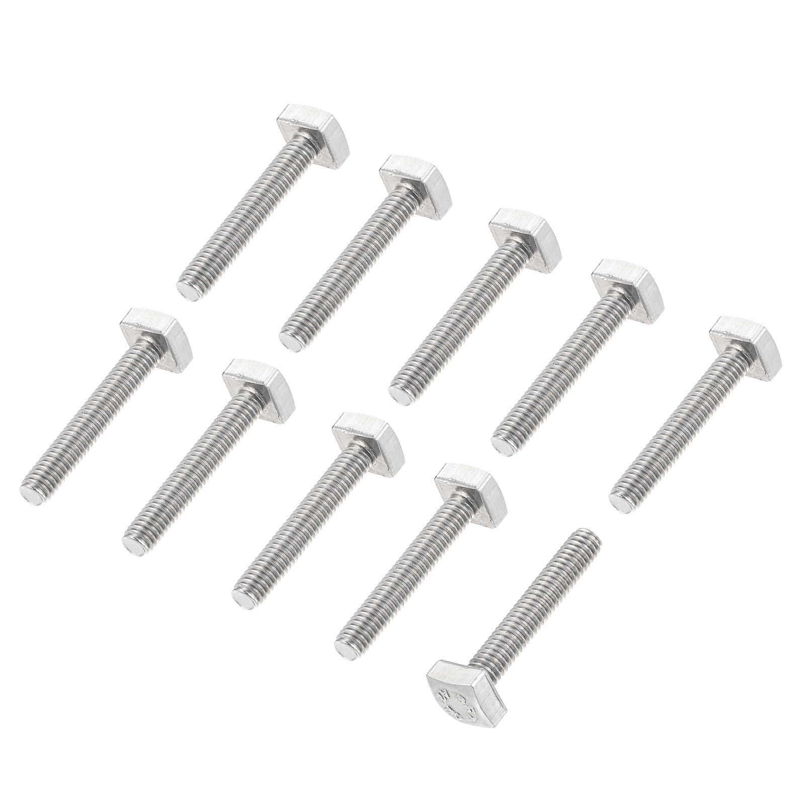 Square Head Bolt, 10 Pack M4x25mm 304 Stainless Steel Grade C Square