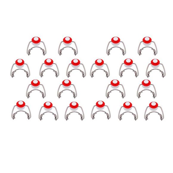 Swing Top Glass Bottle Caps Flip Beer Bottle Swing Cap for Grolsch Style Beer Bottle Beer,Soda Bottles,Homebrewing 20Pcs,20 x cap,red & white