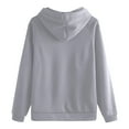 thumbnail image 4 of Wensltd Women's Black Long Sleeve Hoodies Casual Tunic Pullover Sweatshirts with Pocket, 4 of 4