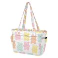thumbnail image 2 of FORMRS Tote Bag for Women Quilted Large Capacity Travel Work Carry On Shoulder Handbag, Cute Gummy Bears Pattern, 2 of 7