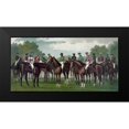 thumbnail image 2 of Currier and Ives 14x9 Black Modern Wood Framed Wall Art Titled - Celebrated winning horses and jockeys of the American turf, 2 of 5