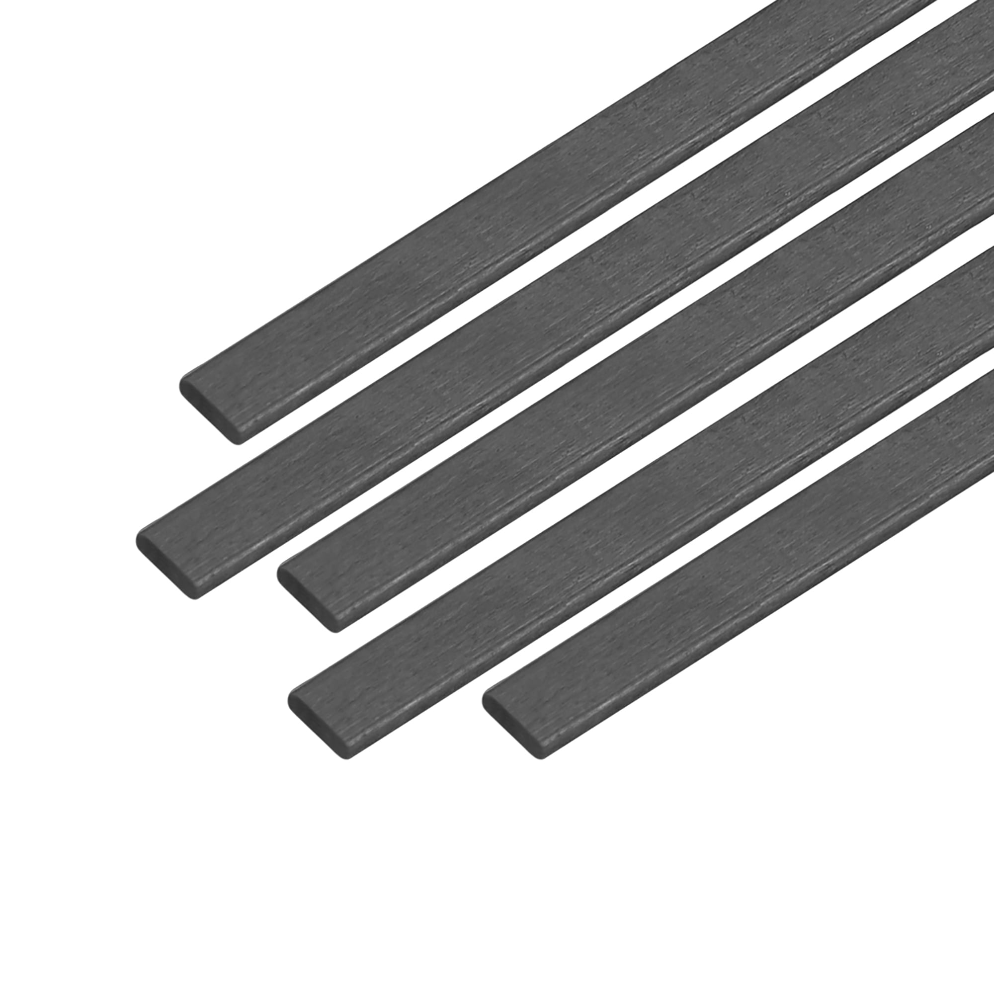 RC Airplane 5 Pcs uxcell Carbon Fiber Strip Bars 1x5mm 200mm Length Pultruded Carbon Fiber Strips for Kites