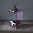 thumbnail image 5 of Fox Hill Trading Acrylic C Shape Accent Table with Casters, 5 of 9