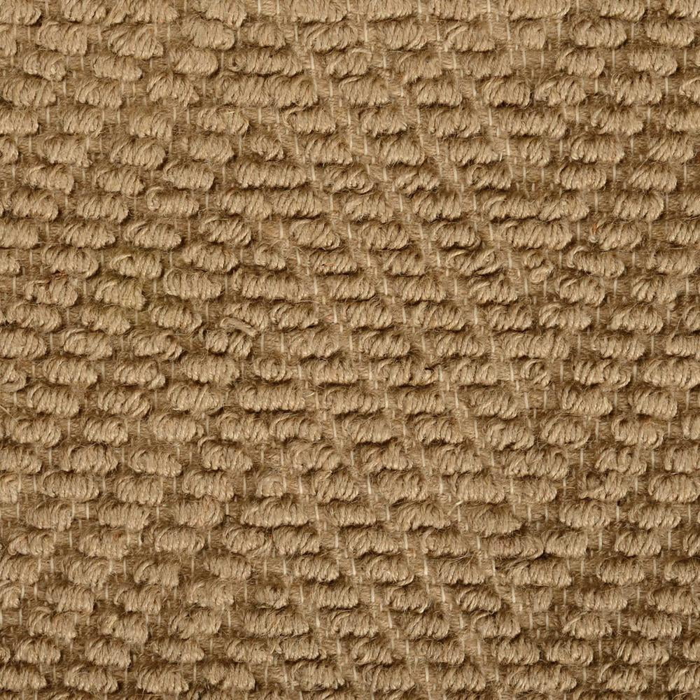 8' Natural Beige Hand Woven Herringbone Jute Indoor Runner Rug