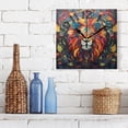 thumbnail image 3 of Lion Leaves Colorful Wall Clock Square Silent Non Ticking Battery Operated Clock for Home Bathroom Kitchen Bedroom Living Room, 3 of 8