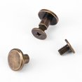 thumbnail image 2 of Garosa 20pcs Flat Head Copper Brass Screws Nuts Nails Rivets Leather Cap Accessory, Brass Rivets, Copper Rivets, 2 of 5