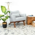 thumbnail image 2 of Gatsby Mid-Century Modern Tight Back Fabric Upholstered Armchair in Light Gray, 2 of 8