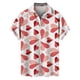 thumbnail image 3 of Camisetas de manga corta para hombre, con estampado 3D de amor, gráfico, camisas de botones para el día de San Valentín, blusa informal de verano para playa para hombre, 3 of 5