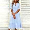 thumbnail image 5 of Summer Fashion Sun Dresses for Womens 2026 Plus Size Casual Dress Gradual Sleeveless Neck V-Neck Long Dress, 5 of 8