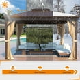 thumbnail image 6 of Hommow 12' x 12' Hardtop Gazebo Galvanized Steel Outdoor Canopy Aluminum Frame, 6 of 8
