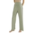 thumbnail image 3 of Wide Leg Yoga Pants for Women Loose Cozy Sweatpants High Waisted Lounge Flowy Pants with Pockets Green M, 3 of 10