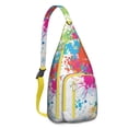 thumbnail image 1 of Abstract Art Sling Backpack - Modern Gallery Style Print Crossbody Bag, Fashionable for Work & School, 1 of 4