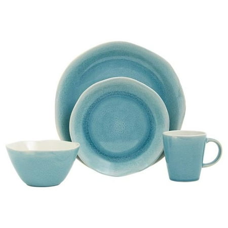

Baum EASTON16A Seaton Dinnerware Set Aqua - 16 Piece