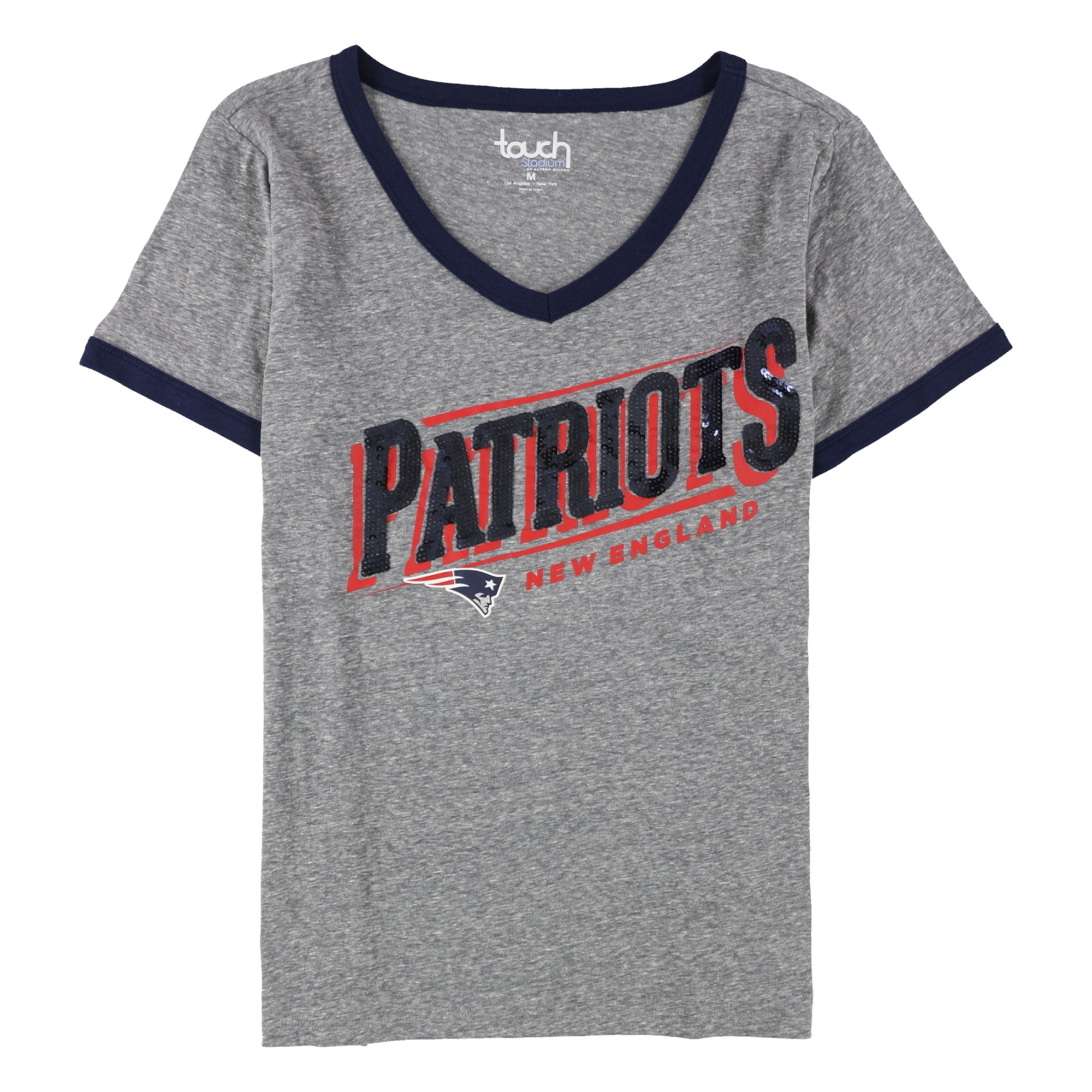 Touch Womens New England Patriots Graphic T-Shirt, White, Medium