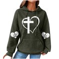 thumbnail image 1 of Chandails à Capuchon pour Femmes, Blouse à Manches Longues Imprimée Décontractée Sweat à Capuche, 1 of 5
