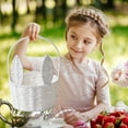 thumbnail image 3 of WMGHA Easter Basket with Handle Bunny Easter Woven Basket Picnic Basket for Kids with Cute Rabbit Ears Rattan Gift Wicker Wine Woven Basket Empty for Candy Storage Toy, 3 of 10