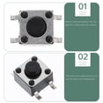 thumbnail image 4 of MasteelfCA 100 Pcs Interrupteur Tactile à Bouton-Poussoir Kit d'Assortiment d'Interrupteurs à Tact Instantané, 4 of 7