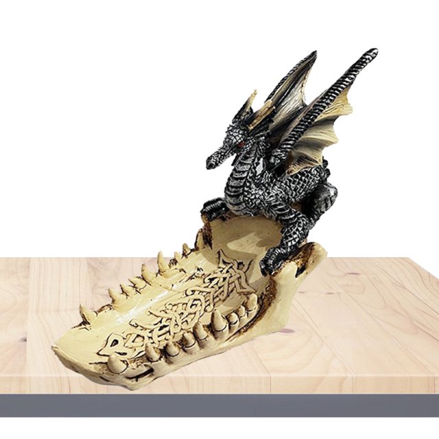Dragon Statue Skull Decor Dragon Statue Skull Decor for Medieval Fans Game