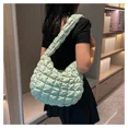 thumbnail image 3 of Bolso de mano acolchado de gran capacidad para mujer, elegante bolso de mano de nailon suave y acolchado para llaves, bolso de hombro de diseñador, 3 of 5