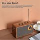 thumbnail image 5 of Retro FM Radio Portable Wooden Bluetooth Radio Bass Speaker Handsfree MP3 Player Support USB/TF Car, 5 of 5