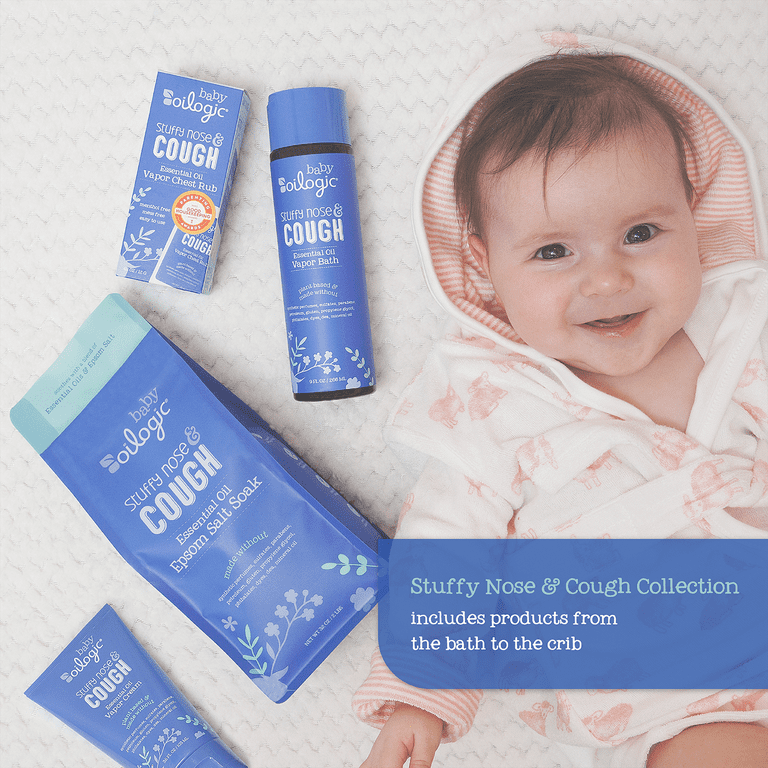 Oilogic Stuffy Nose & Cough, Essential Oil Vapor Bath for Baby, 9 oz
