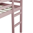 thumbnail image 6 of Miniyam Wood Twin Size Loft Bed for Kids, Space-Saving Design, Pink, 6 of 7