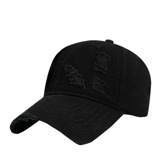 Clearance! Audhol Hats for Men Distressed Baseball Cap Dad Hats for Men Women Vintage Washed Cotton Trucker Hat Adjustable Profile Caps Baseball Hats for Women Black One Size