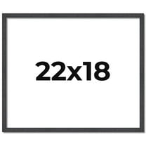 22x18 Rustic Brown Real Wood Picture Frame Width 0.75 inches | Interior Frame Depth 0.5 inches |