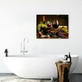 thumbnail image 5 of Nawypu  Kitchen Wall Art Grapes and Wine Picture Fresh Fruits Canvas Prints Retro Paintings for Kitchen Restaurant Dining Room Framed, 5 of 6