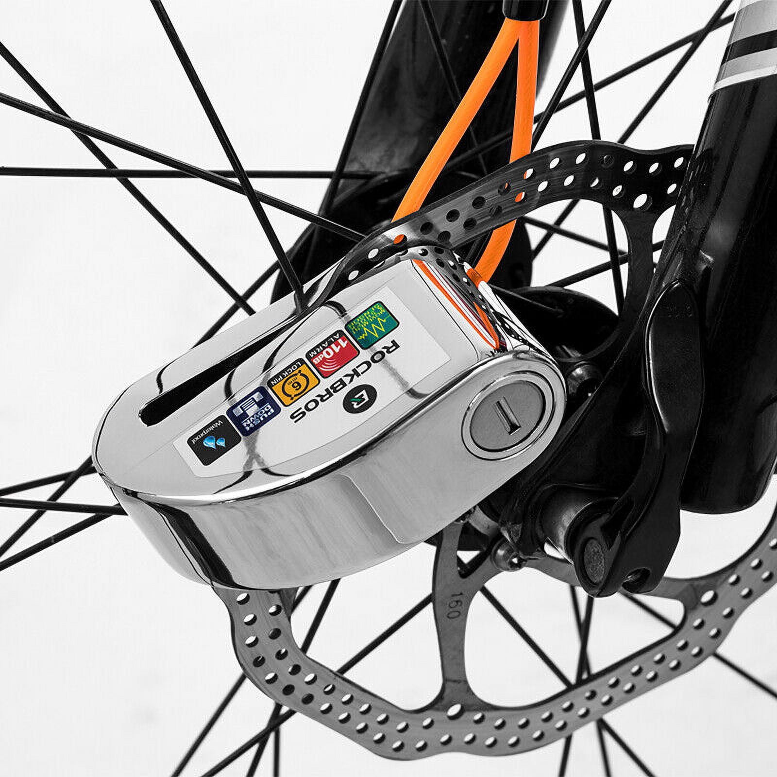 ROCKBROS MotorcycleAnti-Theft Disc Lock Bike Lock 110db Alarm Disc Lock 6mm Waterproof