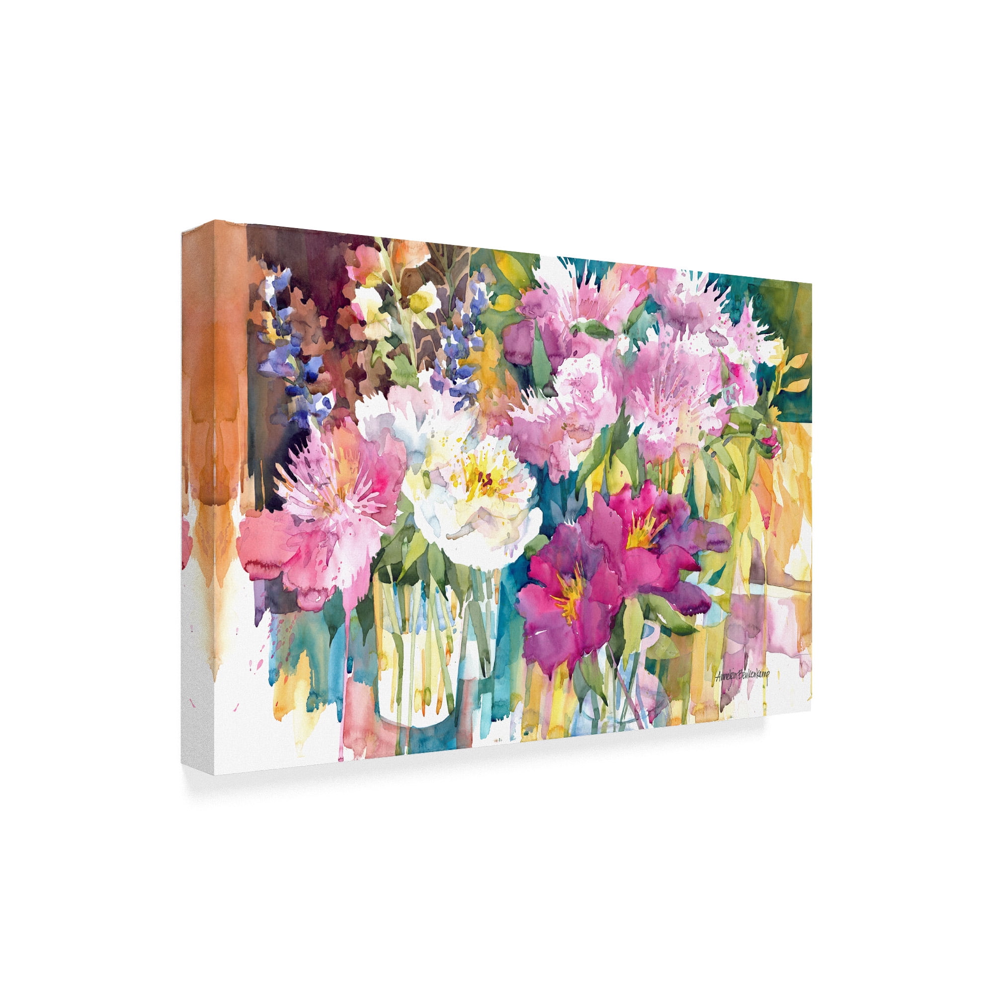 Trademark Fine Art 'Plethora Of Peonies' Canvas Art by Annelein Beukenkamp