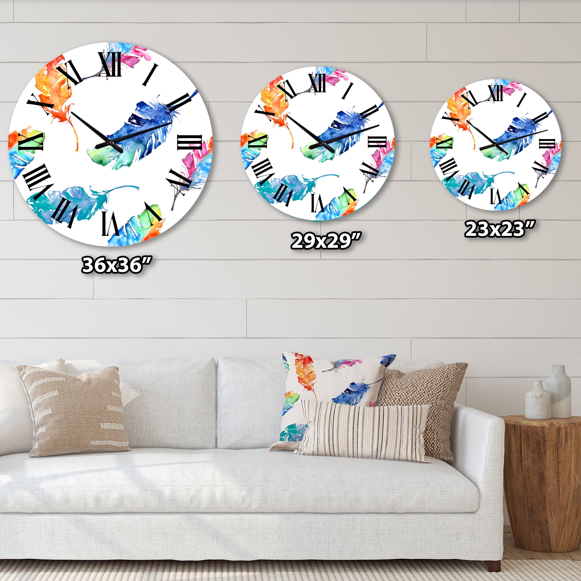 Designart 1 in Quartz Bohemian Wall Clock